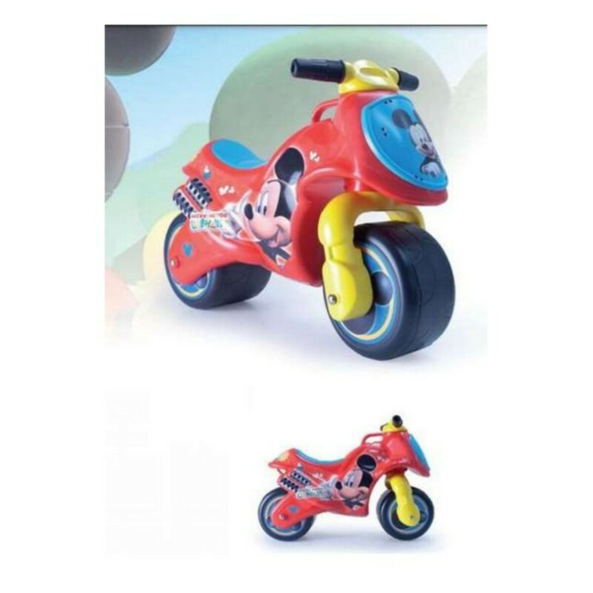 Motocicletă fără Pedale Mickey Mouse Neox Roșu (69 x 27,5 x 49 cm) - Jucarii si jocuri, În aer liber și sport