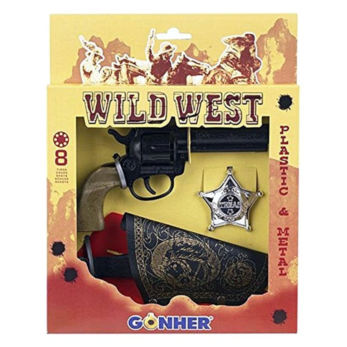 Set de Pistoale Western Gonher (3 pcs) - Jucarii si jocuri, Costume și accesorii