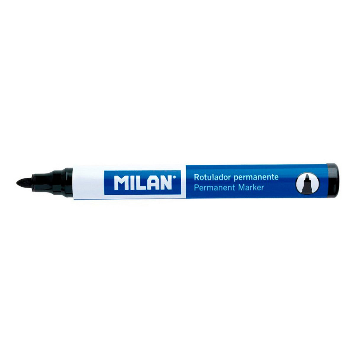 Marker permanent Milan Negru Ø 4 mm Vârf rotund (12 Unități) - Birou și papetărie, Pixuri, creioane și articole de scris