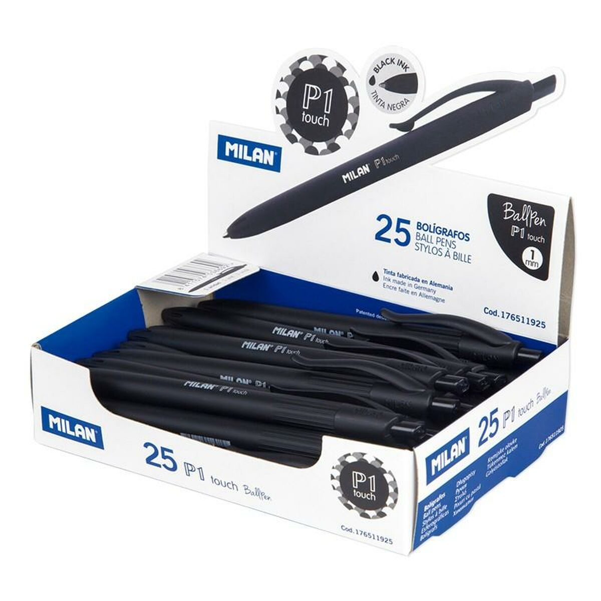 Ghiozdan Milan MLN176511925 Negru (25 Unități) - Birou și papetărie, Material școlar și educațional