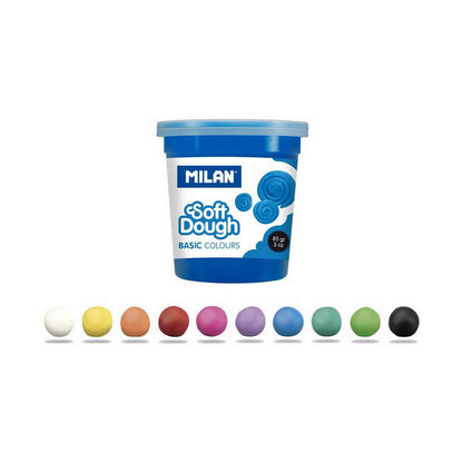 Joc de Plastilină Milan Soft dough 913510B Galben Albastru Multicolor 85 g Vegetal (10 Unități) - Jucarii si jocuri, Activități creative