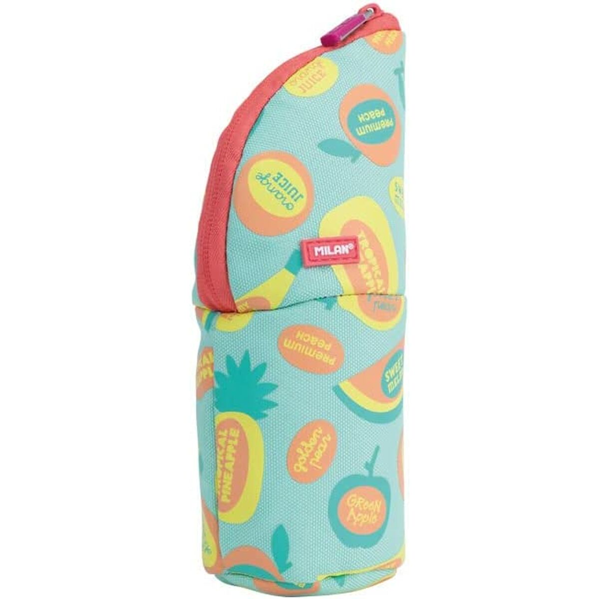 Penar Școlar Milan FRUTIKIS Verde Portocaliu 21 x 11,5 x 8 cm - Birou și papetărie, Material școlar și educațional