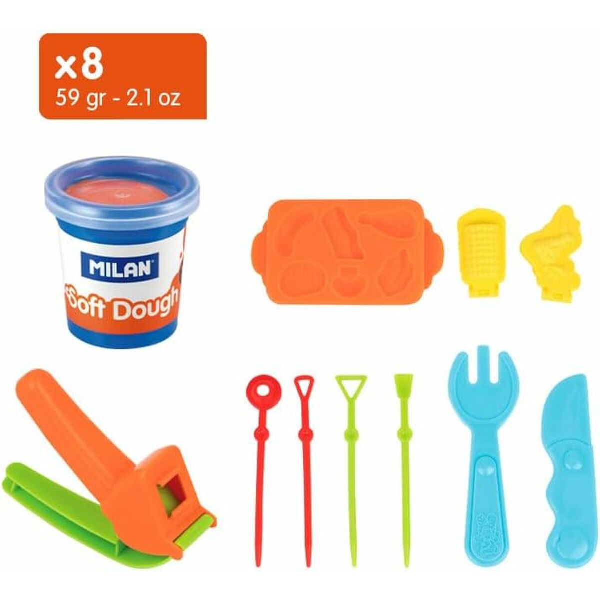 Pastă de modelare Milan Soft Dough BBq Multicolor - Jucarii si jocuri, Activități creative