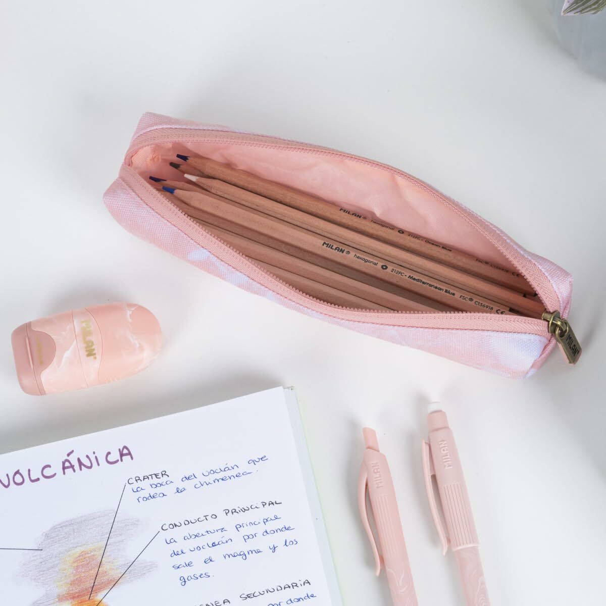 Geantă Universală Milan Roz 20,5 x 4,5 x 5 cm - Birou și papetărie, Material școlar și educațional