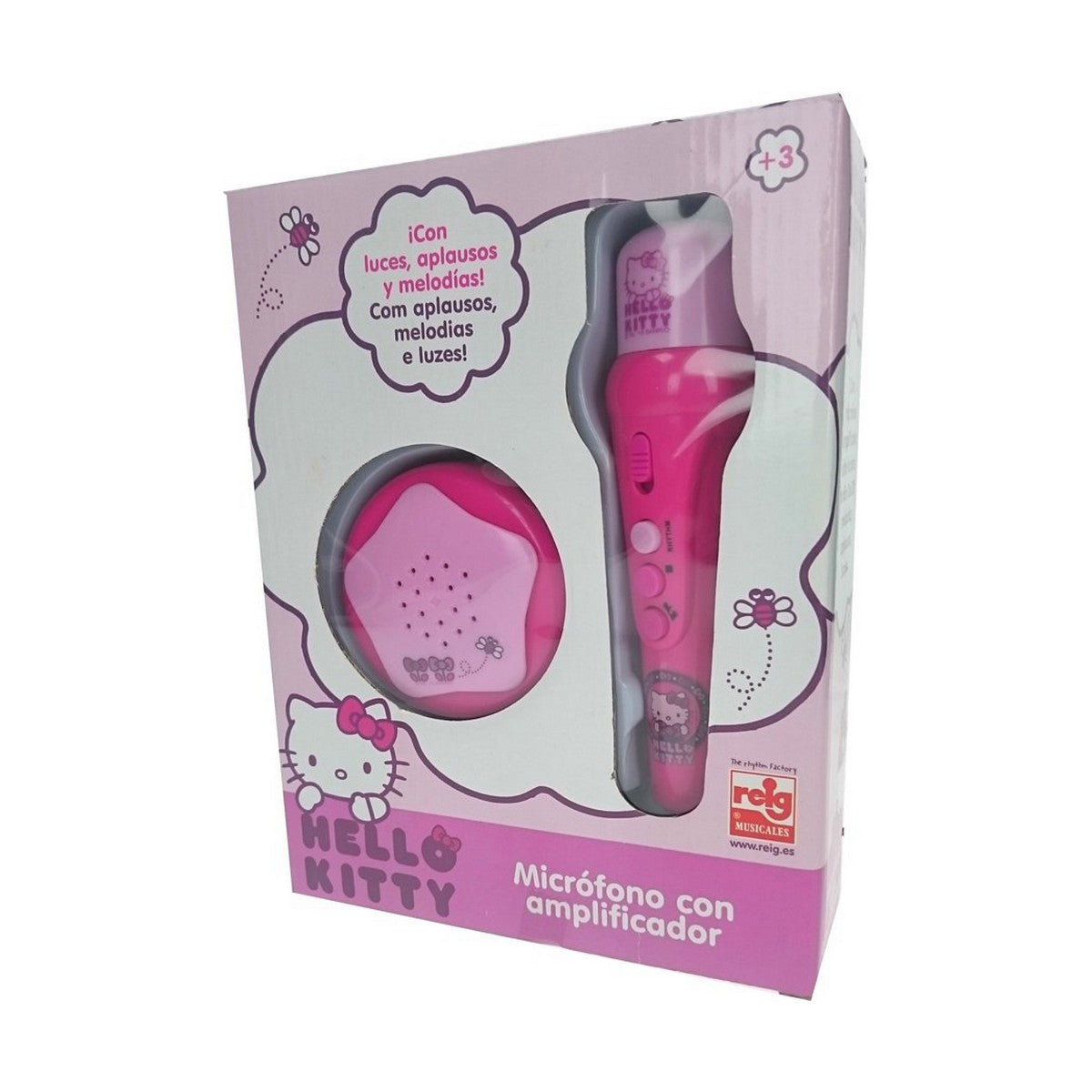 Microfon Karaoke Hello Kitty Roz Fucsia - Jucarii si jocuri, Jucării electronice
