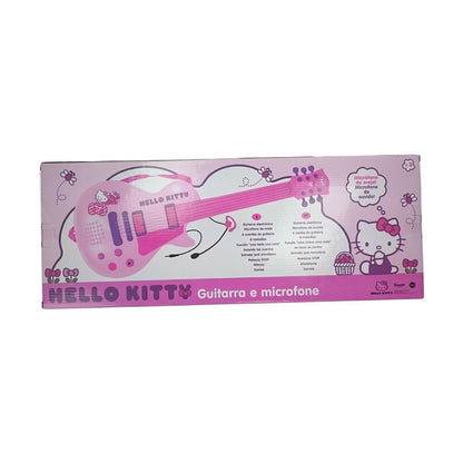 Chitară pentru Copii Hello Kitty Electronică Microfon Roz - Jucarii si jocuri, Instrumente muzicale pentru copii