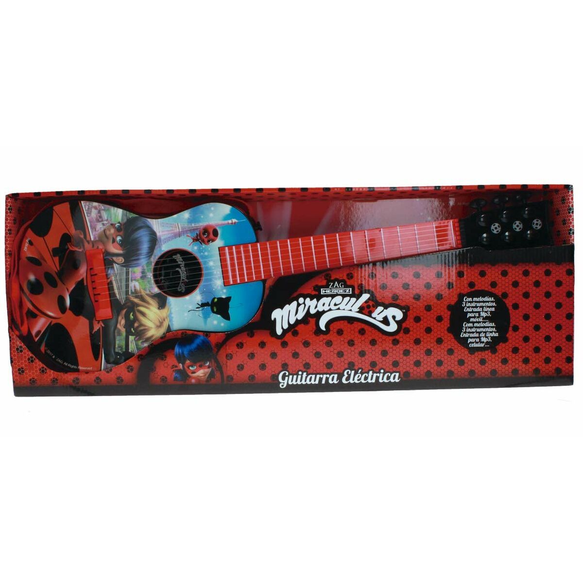 Chitară pentru Copii Lady Bug 2682 Roșu - Jucarii si jocuri, Instrumente muzicale pentru copii