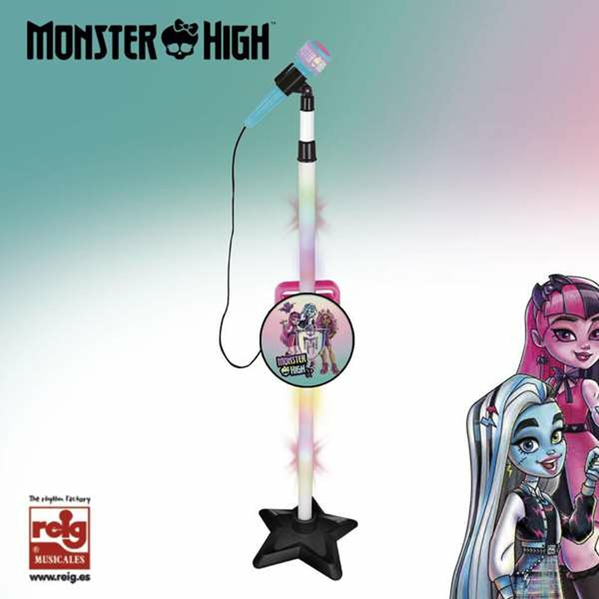 Microfon jucărie Monster High Permanent/ridicat în picioare MP3 - Jucarii si jocuri, Instrumente muzicale pentru copii