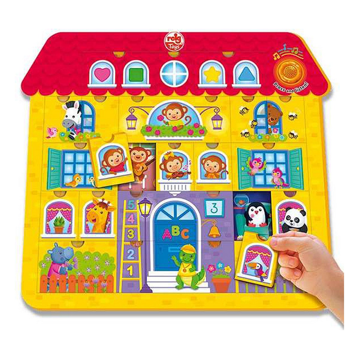 Puzzle Reig Constructor House Muzical 21 Piese 17 x 37 x 41,5 cm (17 x 37 x 41,5 cm) - Bebelus, Jucăriile copilăriei timpurii