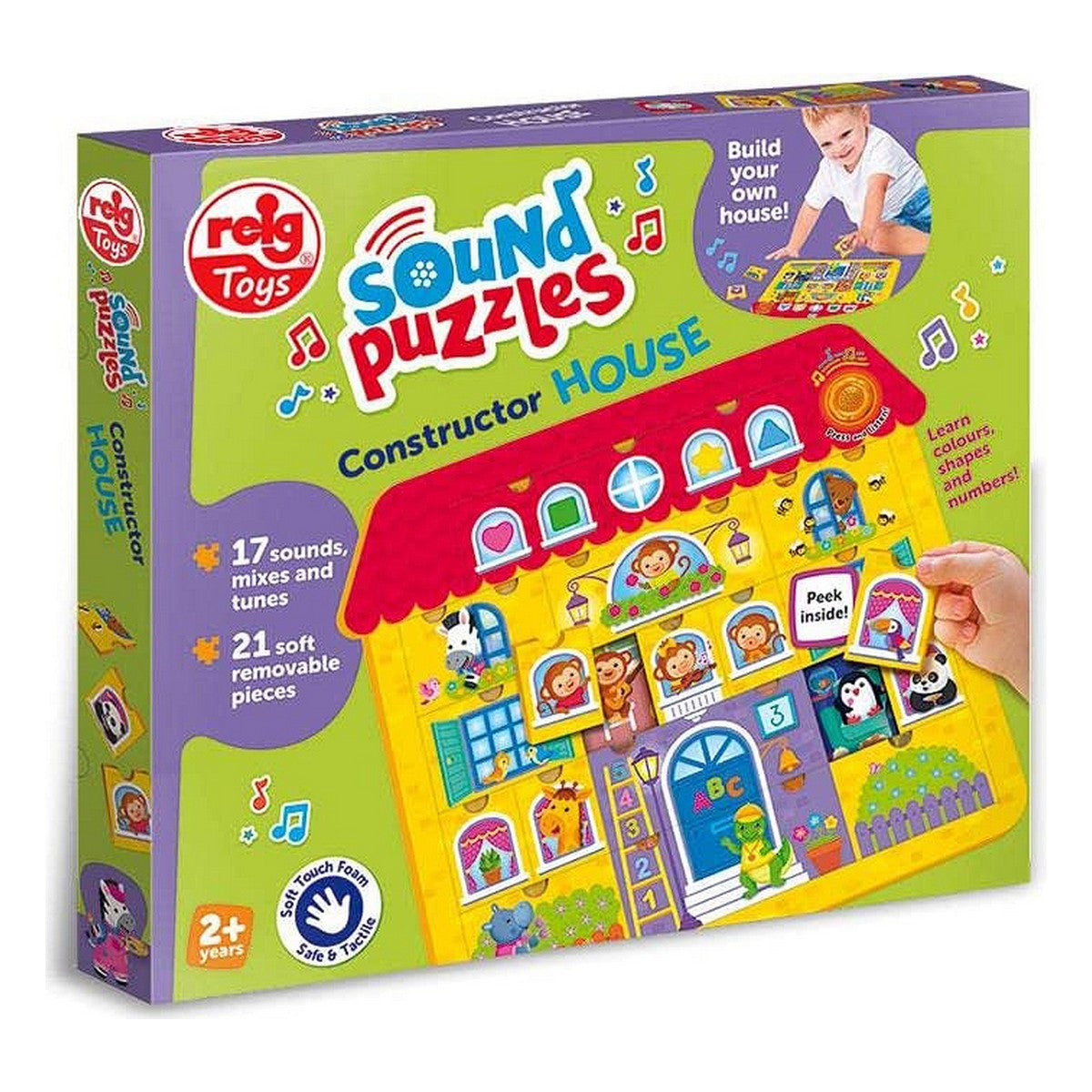 Puzzle Reig Constructor House Muzical 21 Piese 17 x 37 x 41,5 cm (17 x 37 x 41,5 cm) - Bebelus, Jucăriile copilăriei timpurii