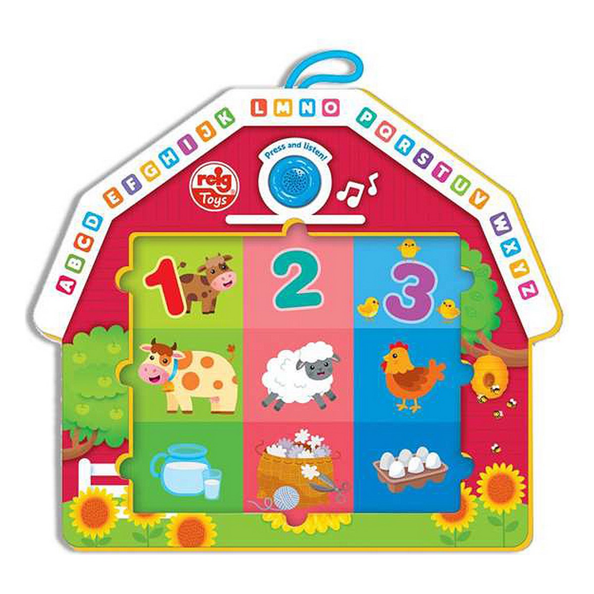 Puzzle Reig Merry Farmhouse 9 Piese Muzical - Bebelus, Jucăriile copilăriei timpurii