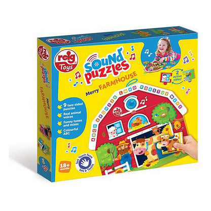 Puzzle Reig Merry Farmhouse 9 Piese Muzical - Bebelus, Jucăriile copilăriei timpurii