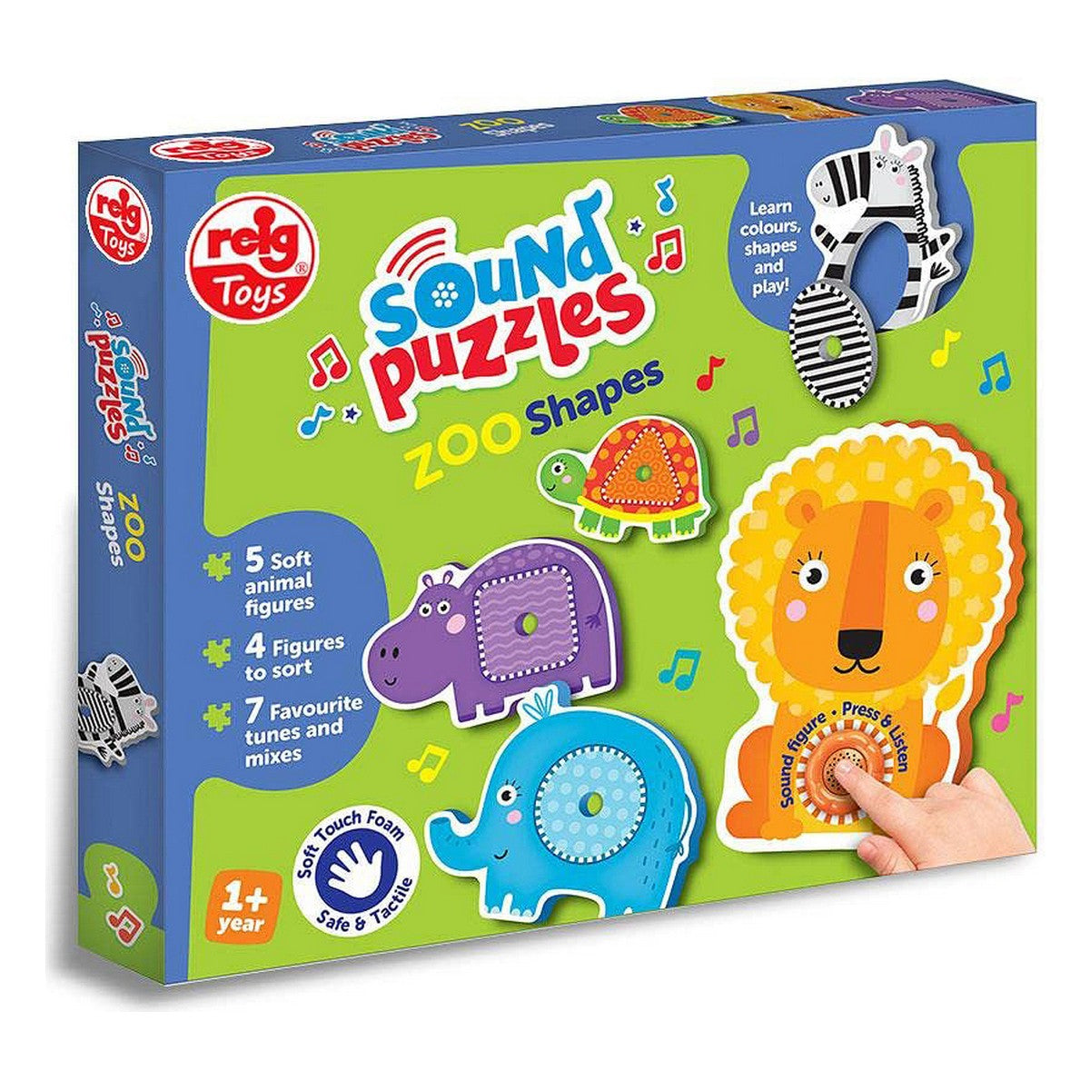 Puzzle pentru Copii Reig Zoo Shapes animale Muzical Fermă - Bebelus, Jucăriile copilăriei timpurii