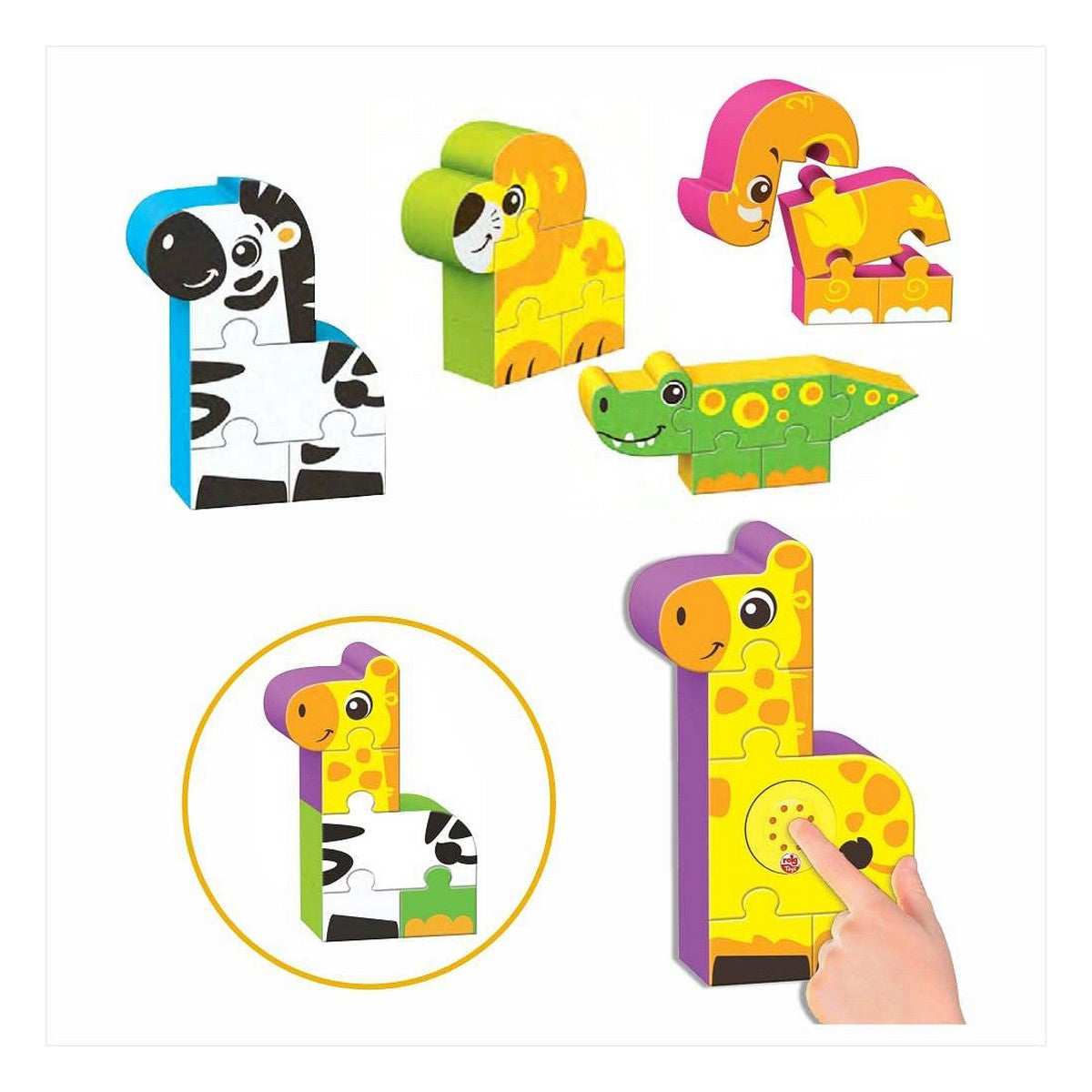 Puzzle pentru Copii Reig Zoo Blocks 22 Piese - Bebelus, Jucăriile copilăriei timpurii