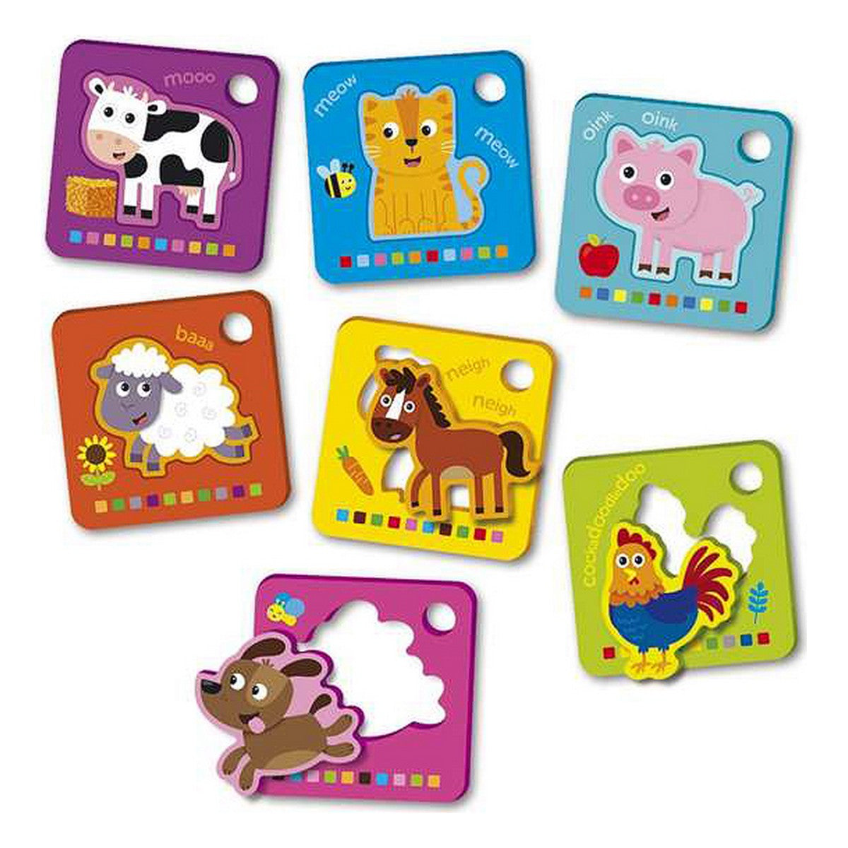 Puzzle pentru Copii Reig Flash Cards animale Fermă - Bebelus, Jucăriile copilăriei timpurii