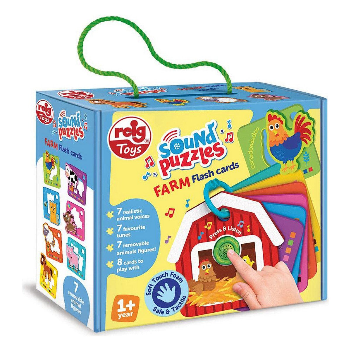 Puzzle pentru Copii Reig Flash Cards animale Fermă - Bebelus, Jucăriile copilăriei timpurii