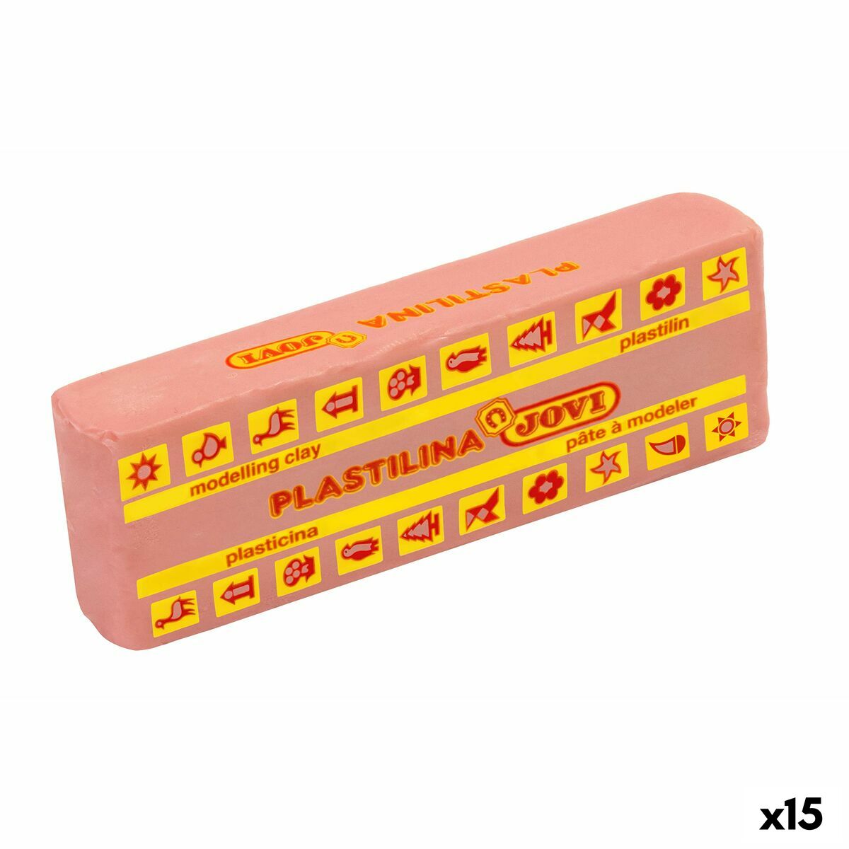 Batoane de plastilină Jovi School 150 g Carne (15 Piese) - Jucarii si jocuri, Activități creative