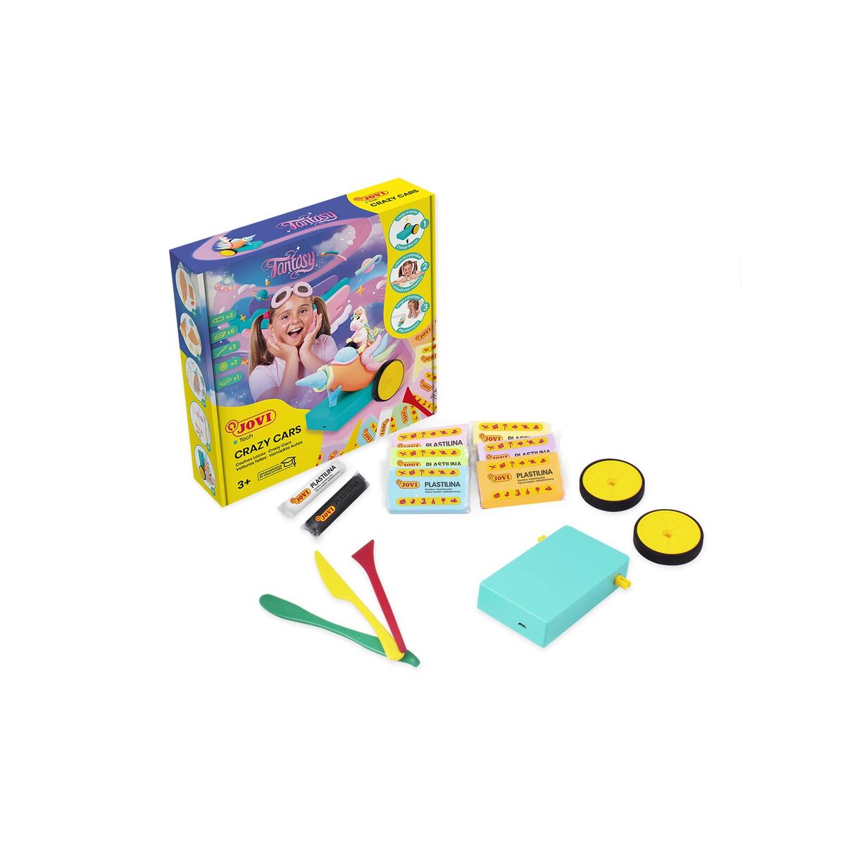 Joc de Plastilină Jovi Crazy Cars Fantasy Multicolor (1 Piese) - Jucarii si jocuri, Activități creative
