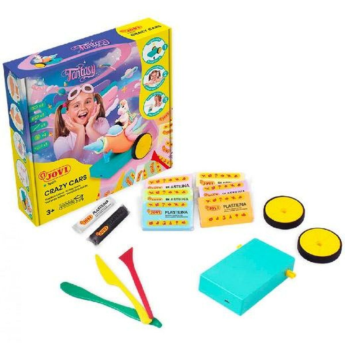 Joc de Plastilină Jovi Crazy Cars Fantasy Multicolor (1 Piese) - Jucarii si jocuri, Activități creative