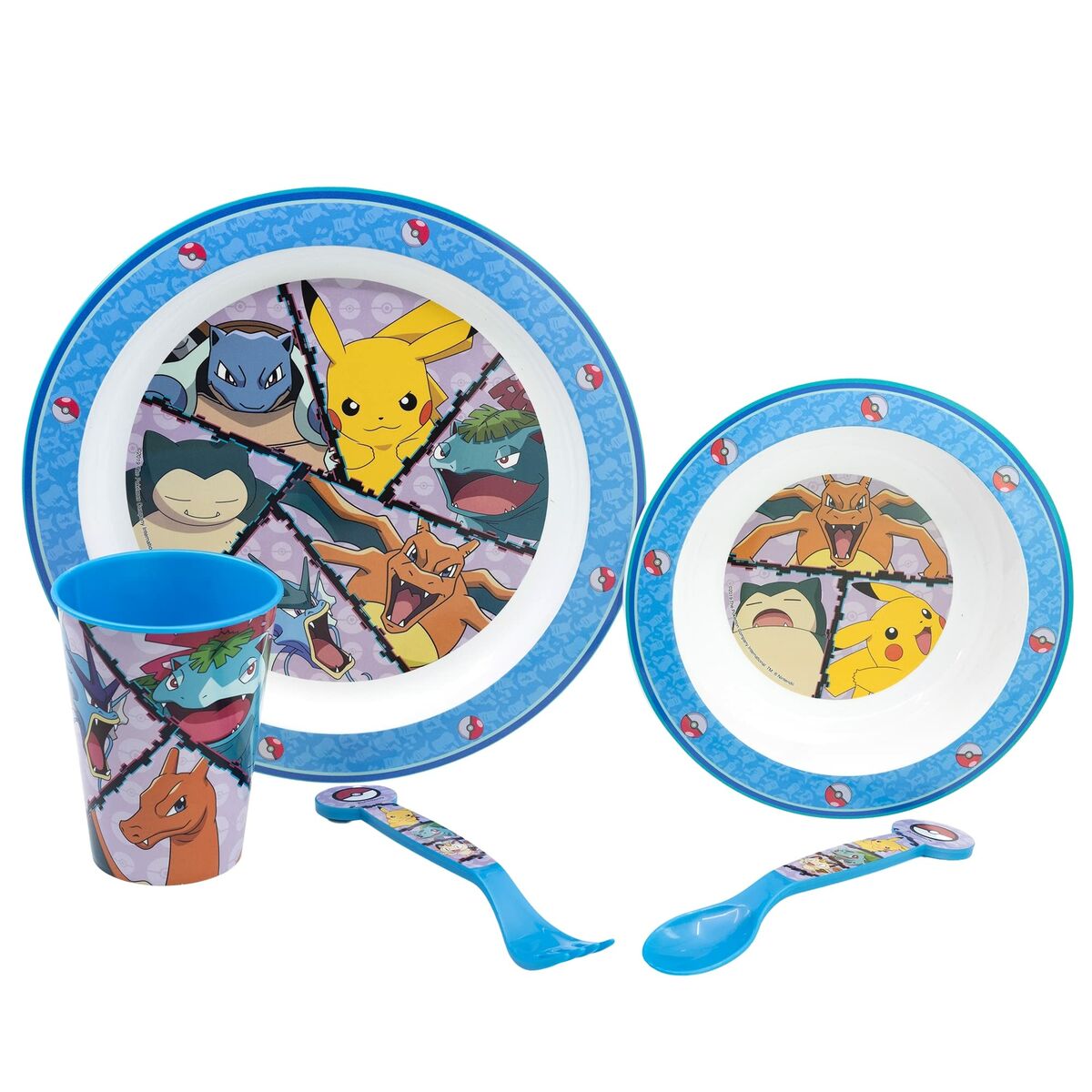 Set de veselă pentru copii Pokémon (5 Piese) - Acasă și bucătărie, Tacâmuri, veselă și sticlărie