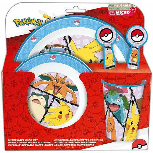Set de veselă pentru copii Pokémon (5 Piese) - Acasă și bucătărie, Tacâmuri, veselă și sticlărie