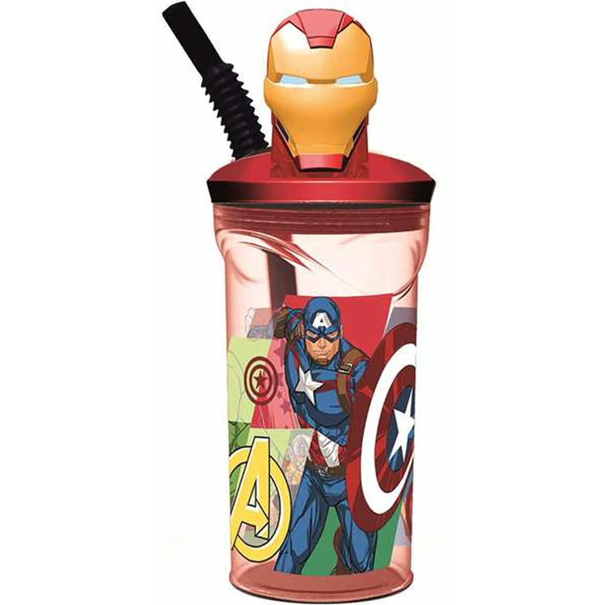 Pahar cu Pai The Avengers Seven Wonders Iron Man 360 ml - Bebelus, Alăptarea și hrănirea