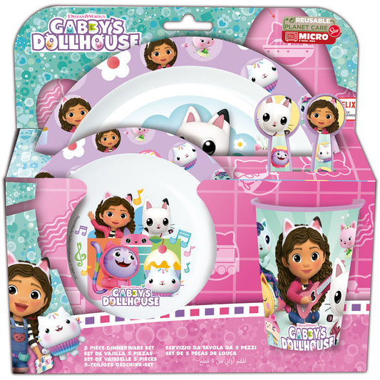 Set de veselă pentru copii Gabby's Dollhouse Party (5 Piese) - Acasă și bucătărie, Tacâmuri, veselă și sticlărie