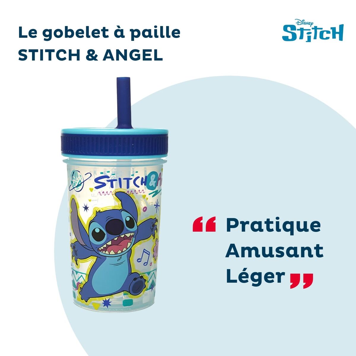 Paharul de învăţare ThermoBaby LILO & STITCH 420 ml Albastru - Bebelus, Alăptarea și hrănirea