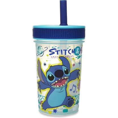 Paharul de învăţare ThermoBaby LILO & STITCH 420 ml Albastru - Bebelus, Alăptarea și hrănirea