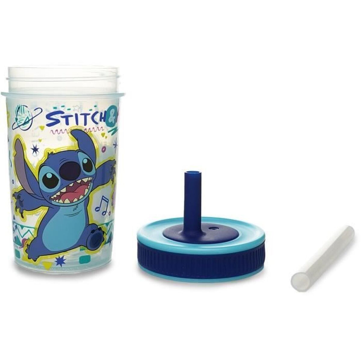 Paharul de învăţare ThermoBaby LILO & STITCH 420 ml Albastru - Bebelus, Alăptarea și hrănirea