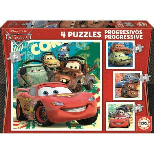 Puzzle Educa Cars (4 Unități) - Jucarii si jocuri, Puzzle-uri și puzzle-uri