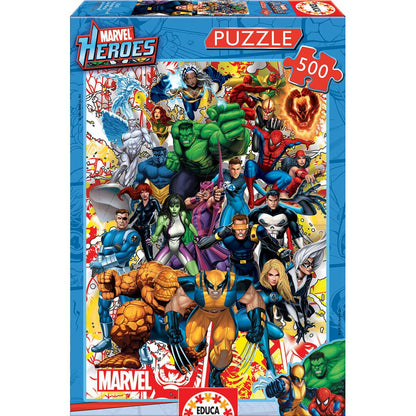 Puzzle Marvel Heroes Educa 500 Piese - Jucarii si jocuri, Puzzle-uri și puzzle-uri