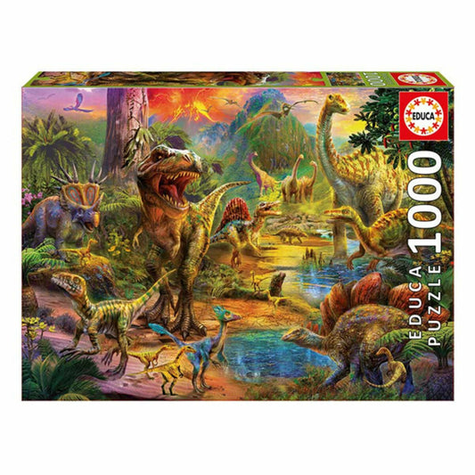 Puzzle Dinosaur Land Educa 17655 (1000 pcs) - Jucarii si jocuri, Puzzle-uri și puzzle-uri
