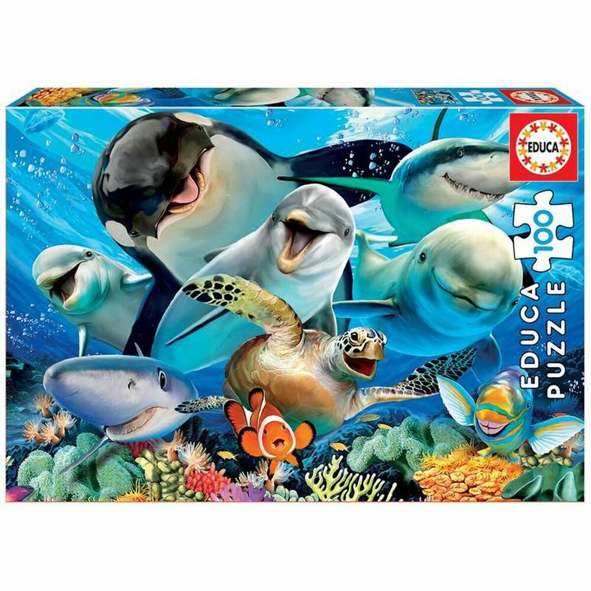 Puzzle Educa Selfie Under the Sea (100 pcs) - Jucarii si jocuri, Puzzle-uri și puzzle-uri