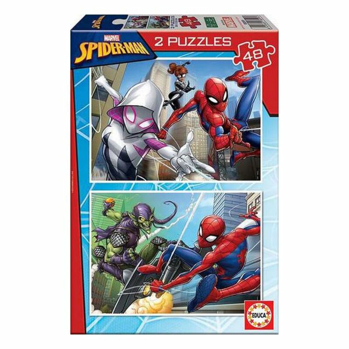 Puzzle Spiderman Educa (2 x 48 pcs) - Jucarii si jocuri, Puzzle-uri și puzzle-uri