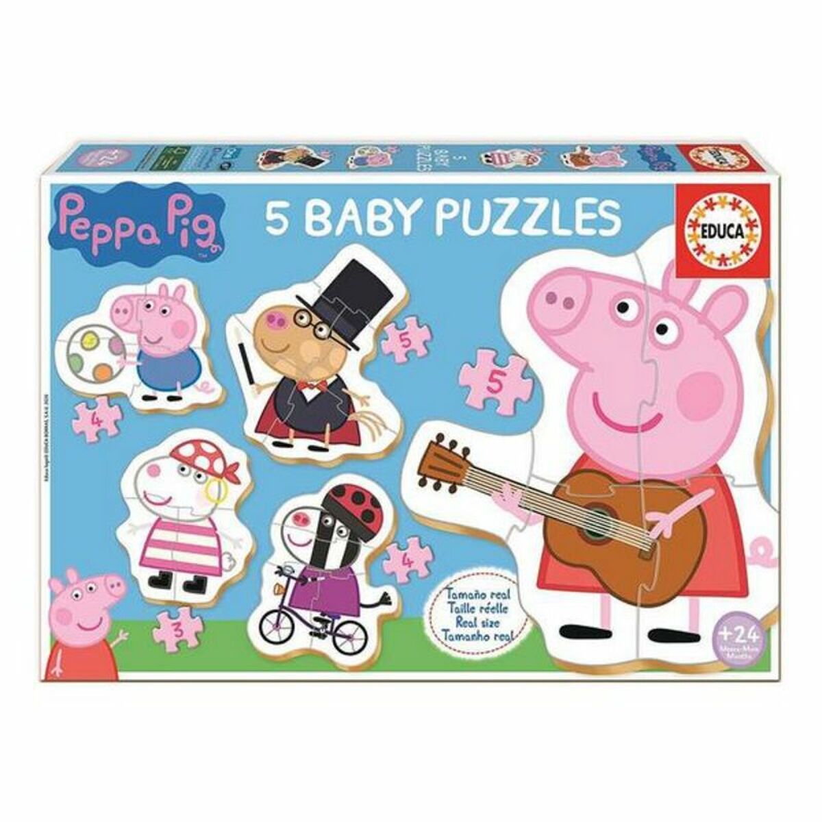 Set de 5 Puzzle-uri Peppa Pig Educa - Jucarii si jocuri, Puzzle-uri și puzzle-uri