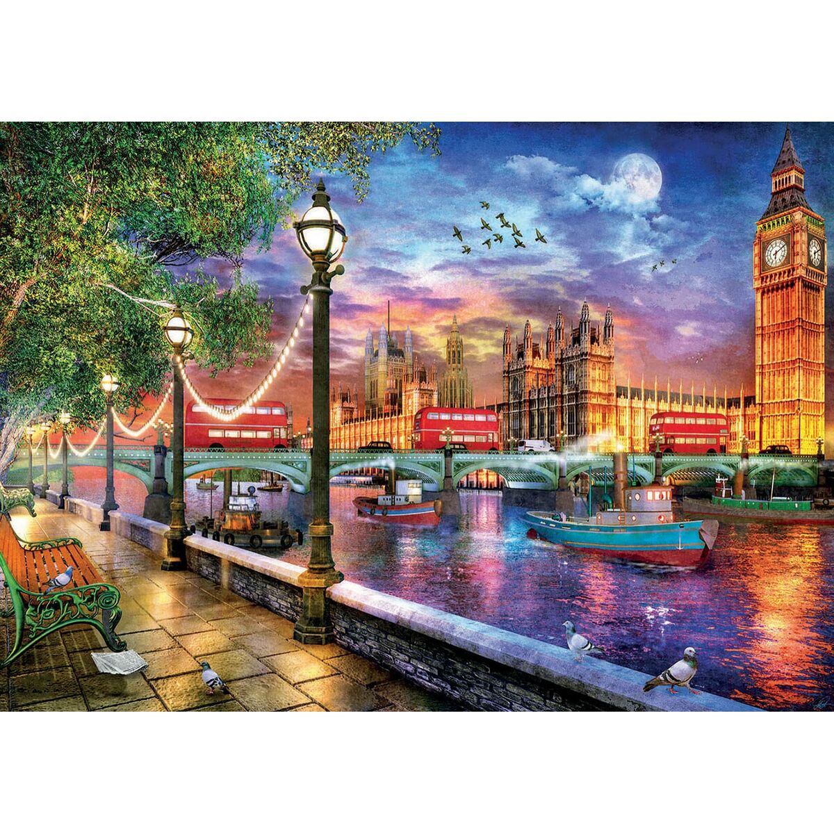 Puzzle Educa London at sunset 19046 2000 Piese - Jucarii si jocuri, Puzzle-uri și puzzle-uri