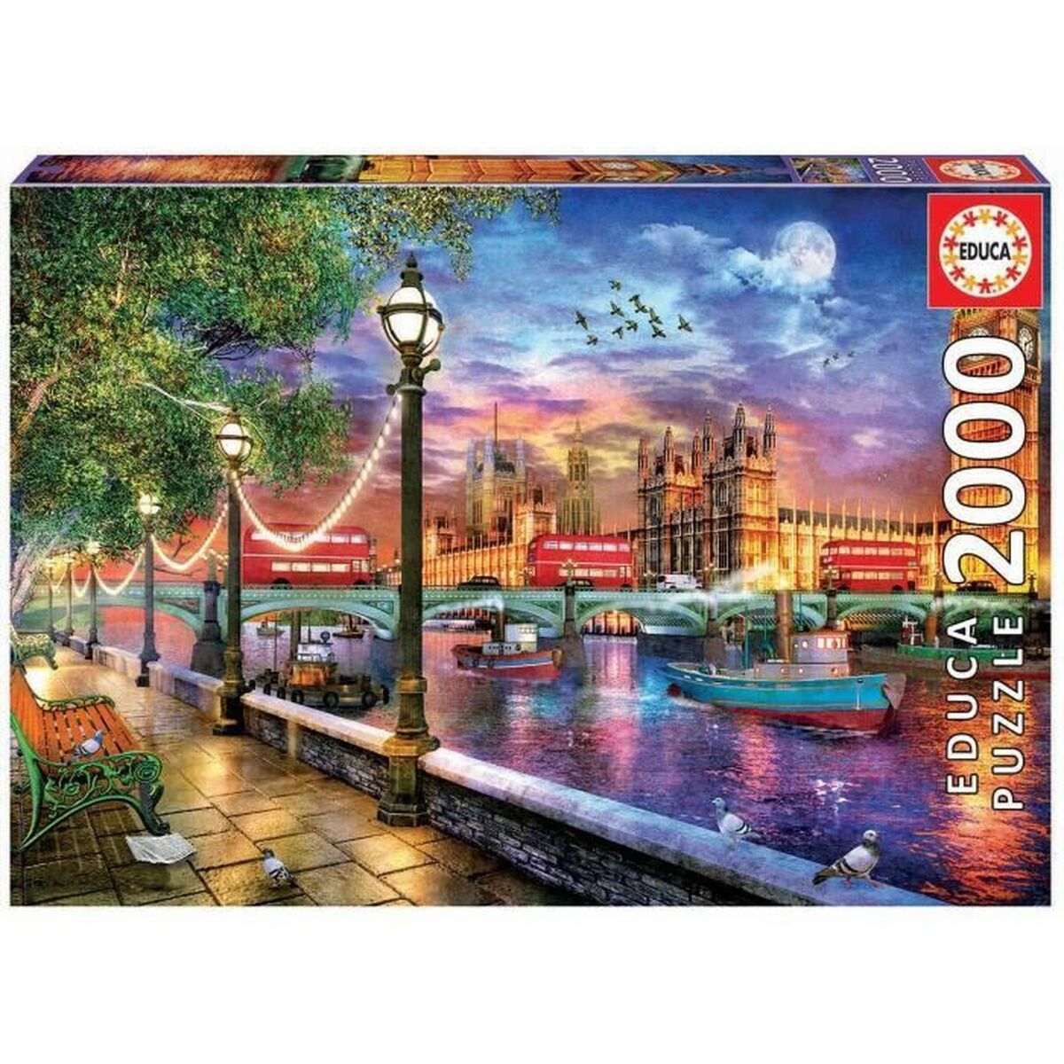 Puzzle Educa London at sunset 19046 2000 Piese - Jucarii si jocuri, Puzzle-uri și puzzle-uri