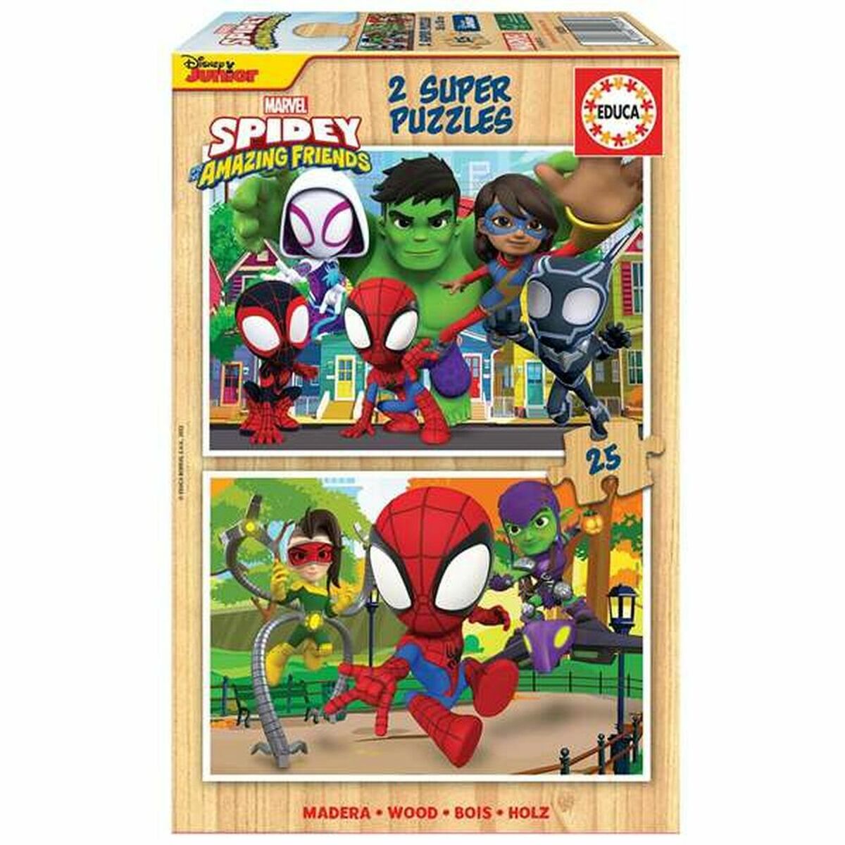 Puzzle Educa Spidey & His Amazing Friends (2 x 25 pcs) - Jucarii si jocuri, Puzzle-uri și puzzle-uri
