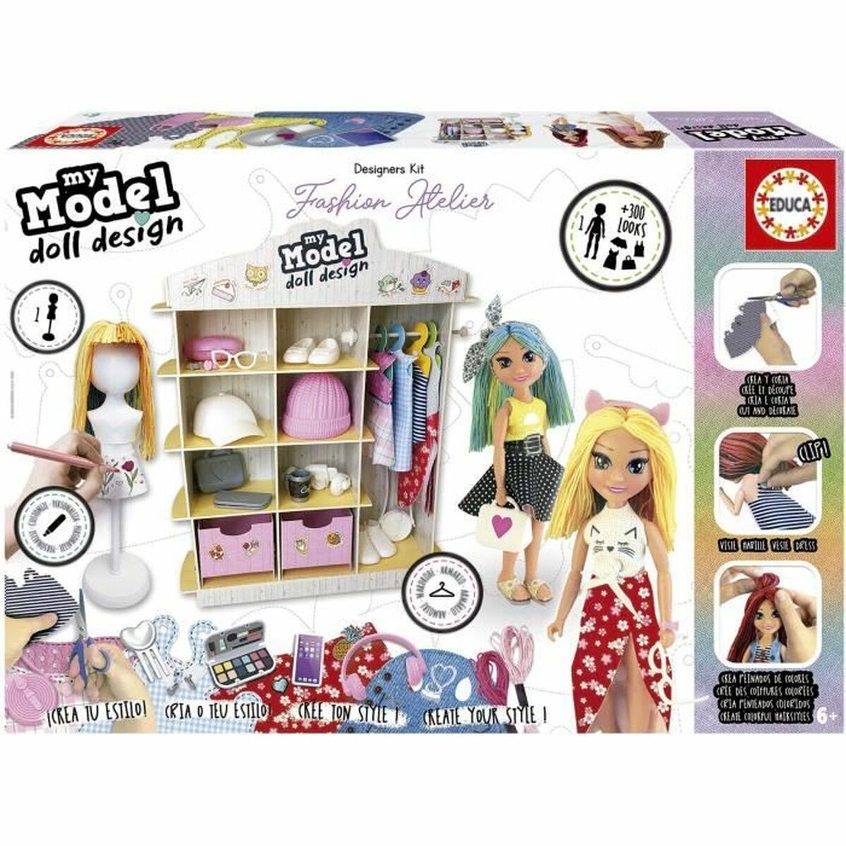 Studio de Modă Educa My Model Doll Design Fashion Atelier - Jucarii si jocuri, Activități creative