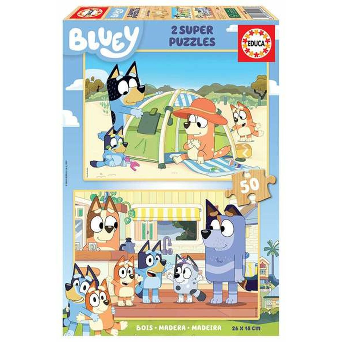Set de 2 Puzzle-uri Educa Lemn 50 Piese - Jucarii si jocuri, Puzzle-uri și puzzle-uri