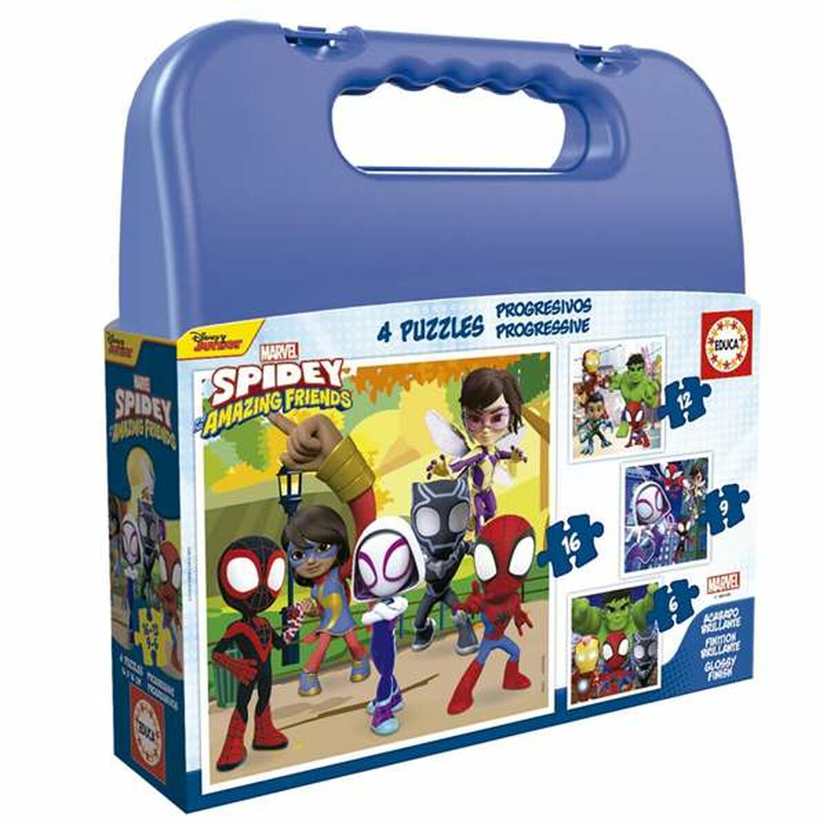 Set de 4 Puzzle-uri Spidey Servietă - Jucarii si jocuri, Puzzle-uri și puzzle-uri