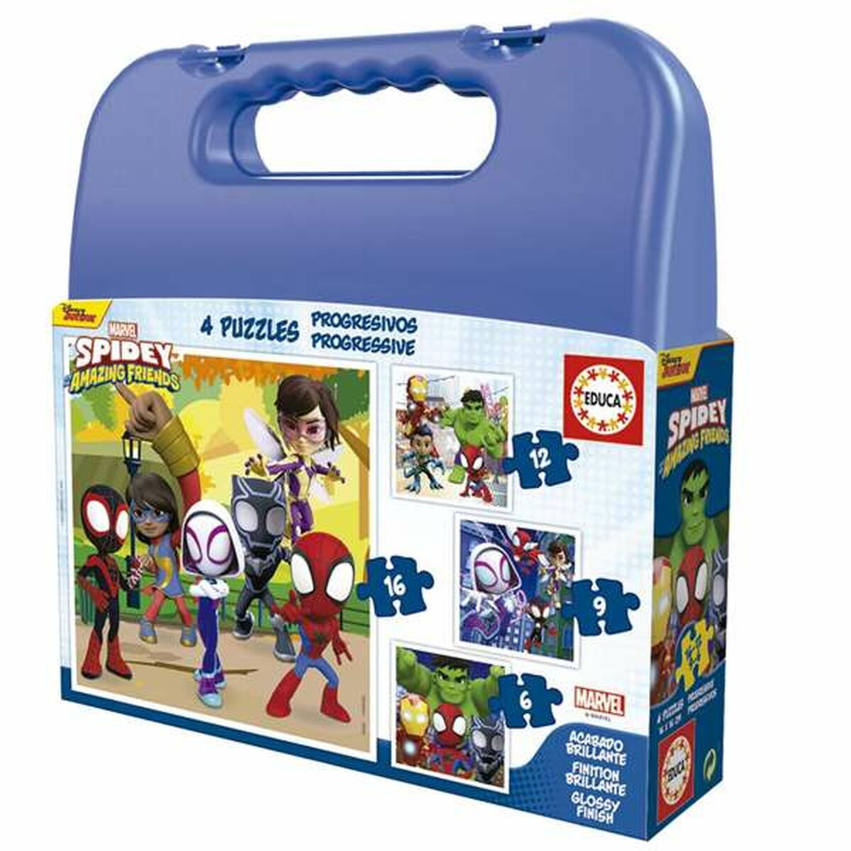 Set de 4 Puzzle-uri Spidey Servietă - Jucarii si jocuri, Puzzle-uri și puzzle-uri