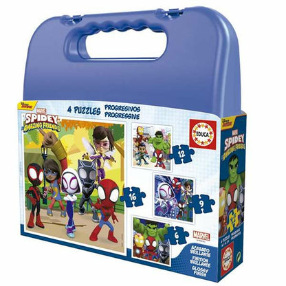 Set de 4 Puzzle-uri Spidey Servietă - Jucarii si jocuri, Puzzle-uri și puzzle-uri