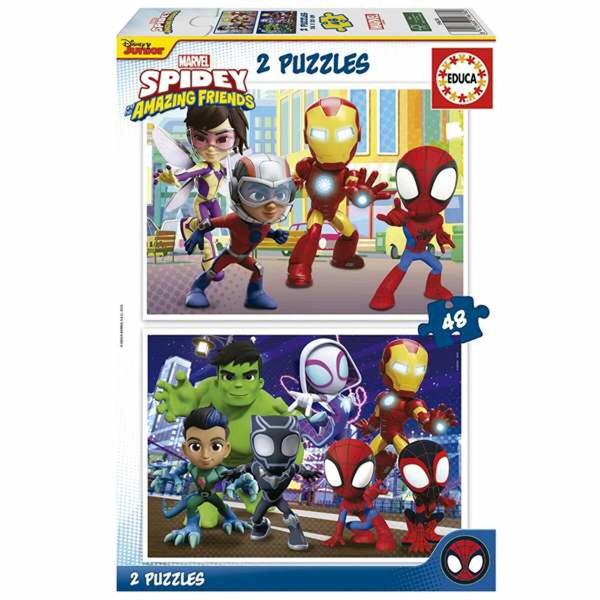 Set de 2 Puzzle-uri Educa Spidey Amazing Friends - Jucarii si jocuri, Puzzle-uri și puzzle-uri