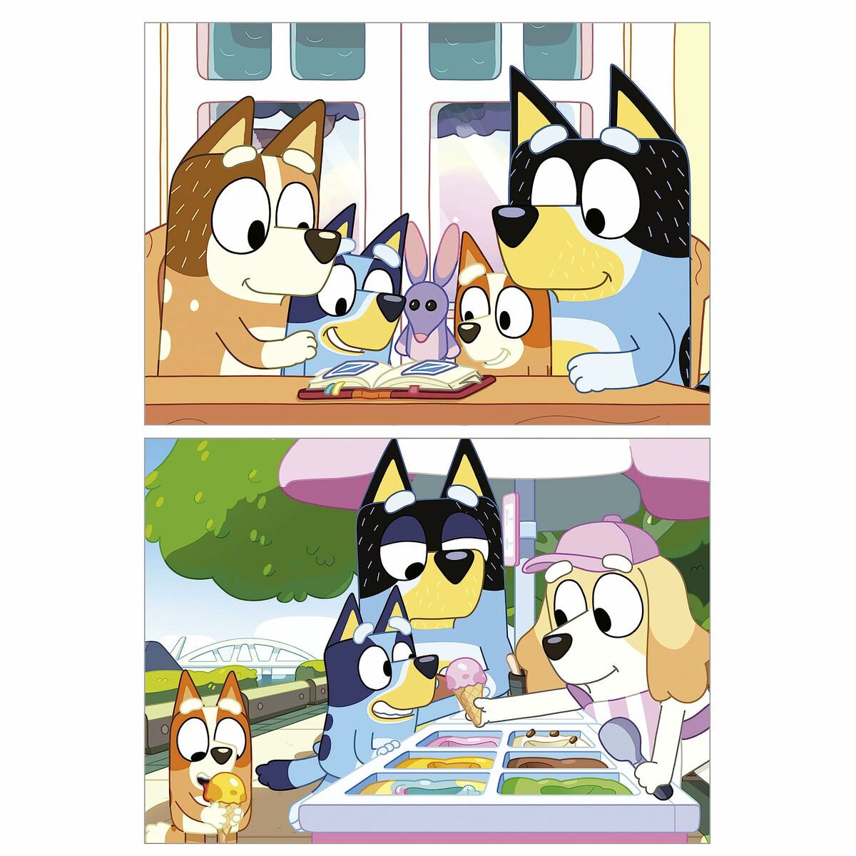 Set de 2 Puzzle-uri Educa Bluey 48 Piese - Jucarii si jocuri, Puzzle-uri și puzzle-uri