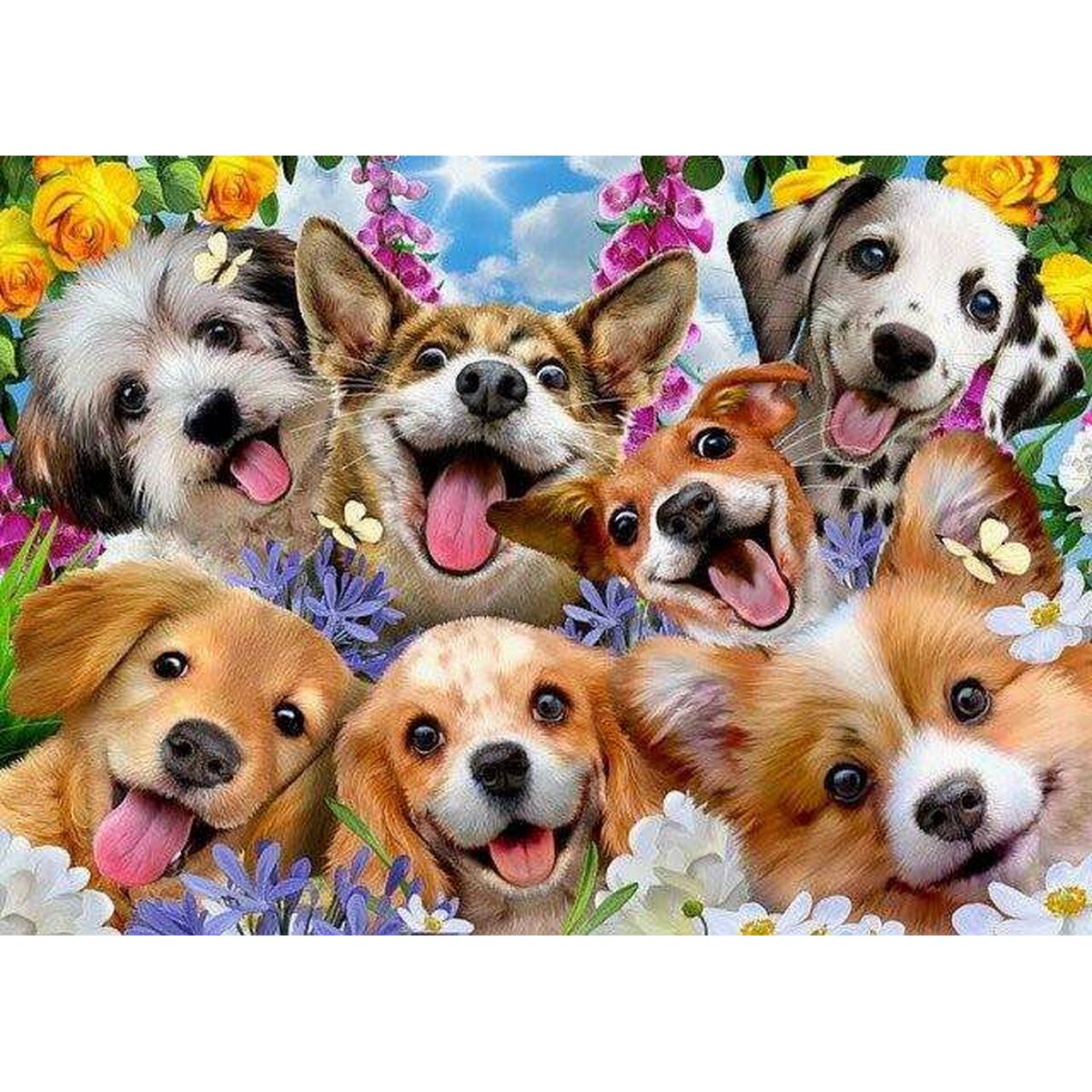 Puzzle Educa Doggy selfie 1000 Piese - Jucarii si jocuri, Puzzle-uri și puzzle-uri