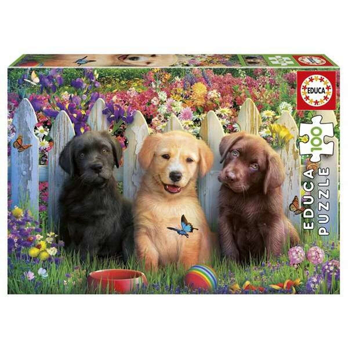Puzzle Educa Doggies 100 Piese - Jucarii si jocuri, Puzzle-uri și puzzle-uri