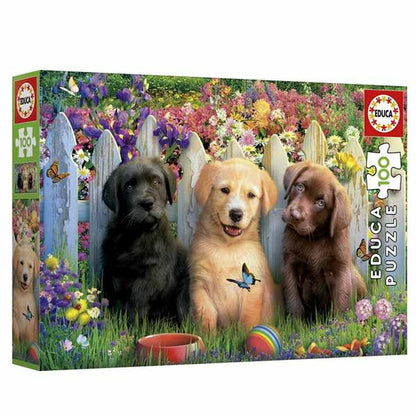Puzzle Educa Doggies 100 Piese - Jucarii si jocuri, Puzzle-uri și puzzle-uri