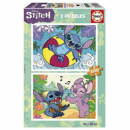 Set de 2 Puzzle-uri Stitch 100 Piese - Jucarii si jocuri, Puzzle-uri și puzzle-uri